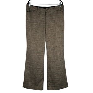 Express The Editor Brown Plaid Career Classic Academia Wide Leg Pants Size 12